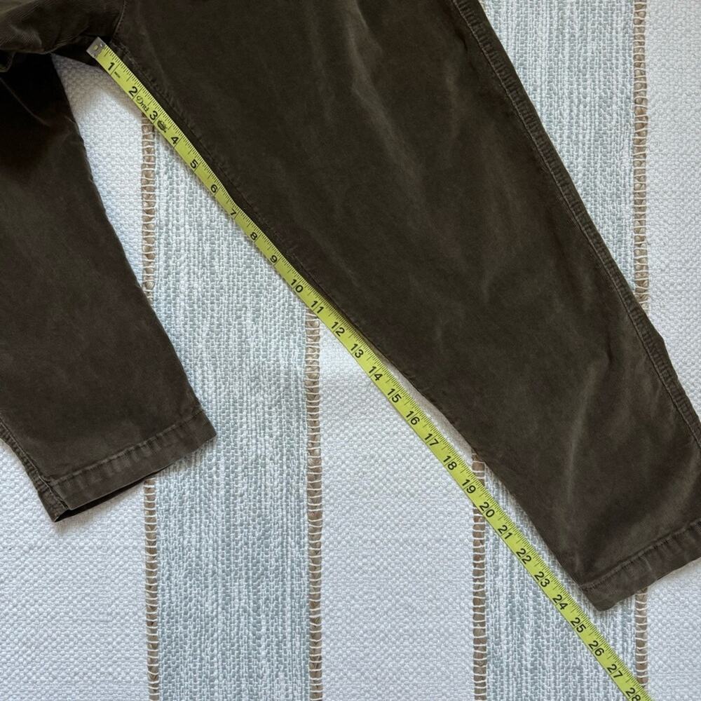 Free People Margate Dried Rosemary Green Corduroy Slouchy High Rise Pants XS - Picture 7 of 12